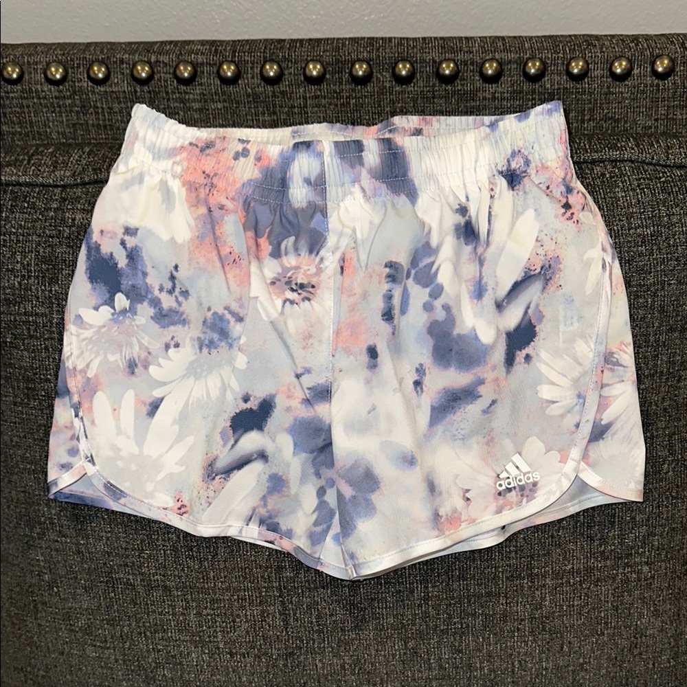 Adidas Girls Floral Running Shorts